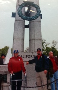John Wagenhalls experiencing the National World War II Memorial with Central Valley Honor Flight.