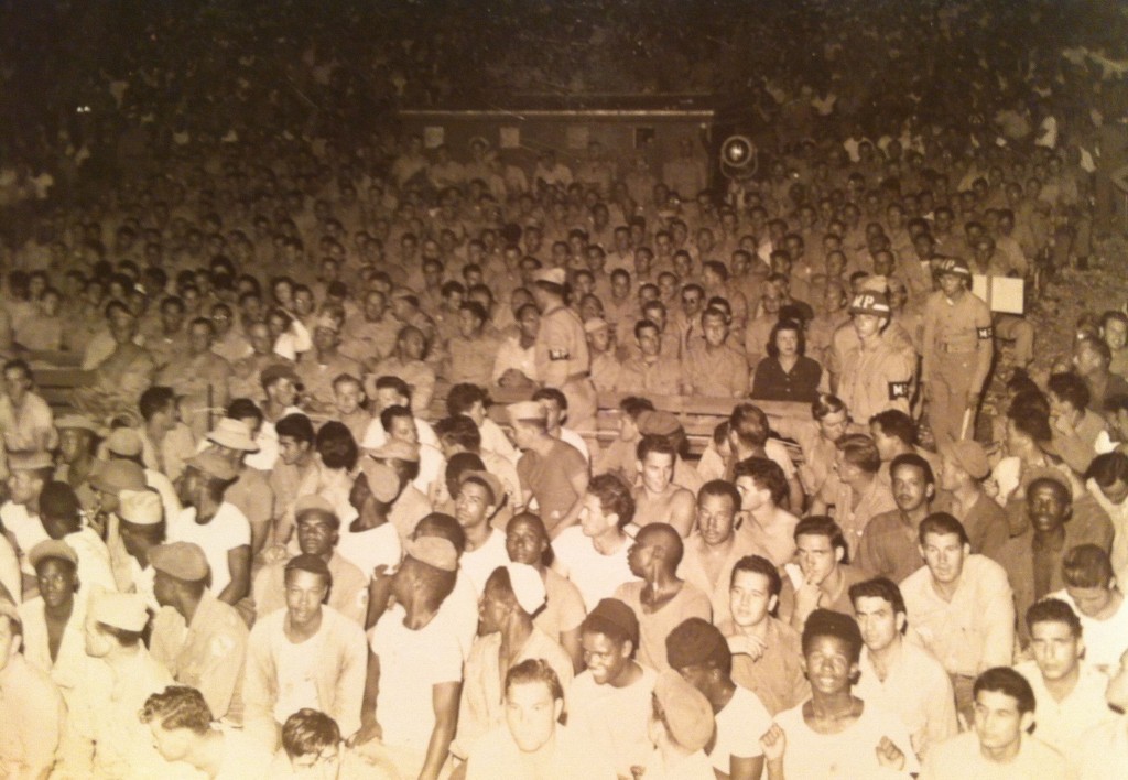 Where's Helen? It's not that hard to find the only woman in a crowd of 20,000 men at this boxing match