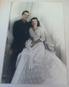 Jack and Maxine Leonard on their wedding day in 1944.