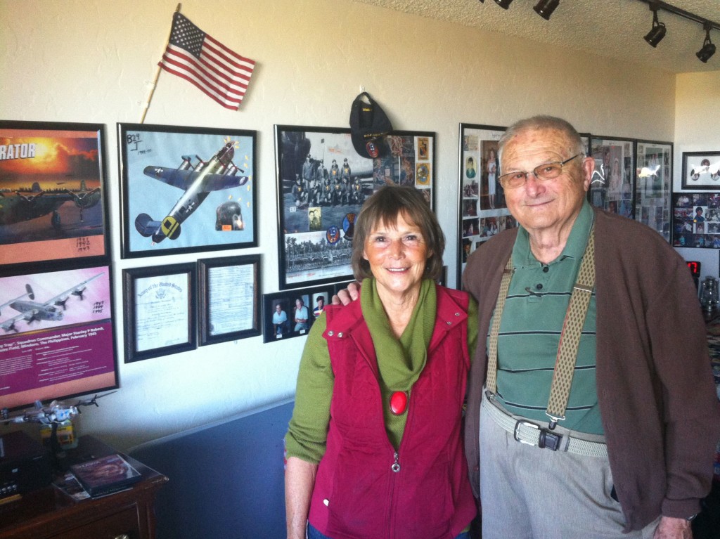 Bill Schrader with his daughter, Susan Howe.