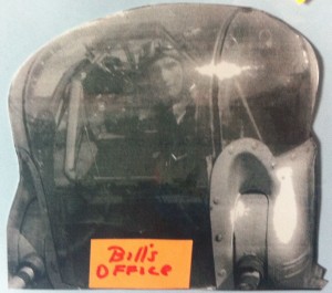 Bill Schrader's "office" was the nose turret of a B-24.