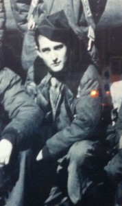 Bill Schrader as a young B-24 nose gunner.