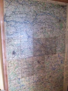 This is the very map Tom carried with him when he jumped behind enemy lines on June 6, 1944.