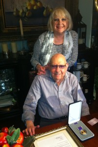 Alan Dunbar, with wife Evie, in their Las Vegas home.