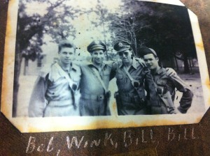 Bill Gornik (right) with other members of his original B-25 crew