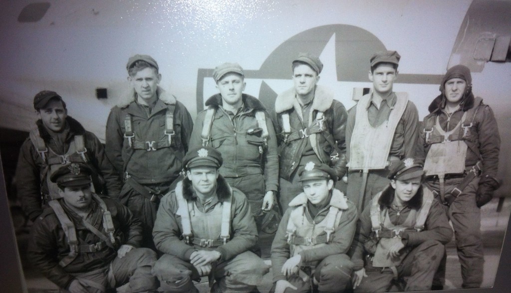 Bill Guenther (front row, second from right) with his B-17 crew.