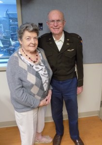 Anita and Eugene Mould after 71 years of marriage. Thanks to Hometown Heroes affiliate KFIV in Modesto, where this photo was taken and the interview was recorded.