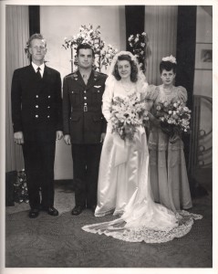Eugene & Anita Mould on their wedding day in 1944.