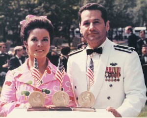 Arnald Gabriel with Shirley Temple in 1973. They performed together on numerous occasions.