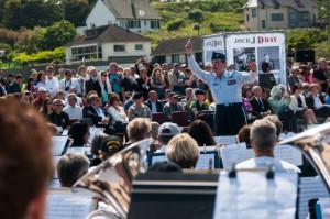 Colonel Gabriel conducting in Normandy on the 70th anniversary of D-Day.