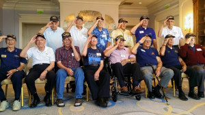 14 survivors of the U.S.S. Indianapolis at a reunion marking 70 years since her sinking. (Courtesy USS Indianapolis Presentation with Survivors) 