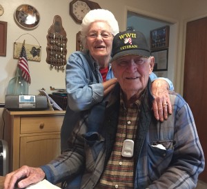 Bob and Edna Ashburn in their Atwater, CA home. For more photos, visit the Hometown Heroes facebook page.