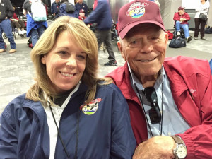 Father and daughter sharing the Honor Flight experience.