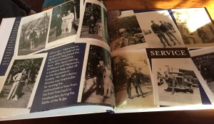Highlights of Sarg's WWII service are captured in a book his daughter Alicia made for his 90th birthday.