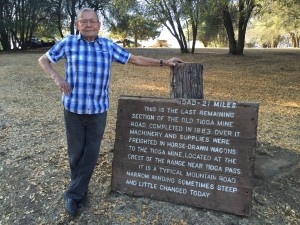 Sarg Sargentini with one of the many historic signs you'll find at his home. For more photos, visit the Hometown Heroes facebook page.