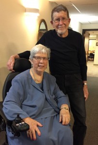 Mel and Mary Jo Christy enjoying life at Dallas Retirement Village after 67 years of marriage.
