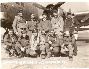 Wayne Thompson and one of the B-17 crews he flew with during WWII. For more photos, visit the Hometown Heroes facebook page.