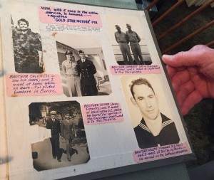 Grant's scrapbook features photos of his four brothers who also served in World War II.