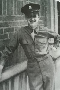 Ed Larson as a young Army Air Corps trainee. For more photos, visit the Hometown Heroes facebook page.