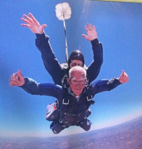 Tom Rice will turn 95 in August, but age won't stop him from another tribute parachute jump on June 6, 2016.