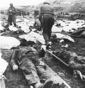 Vito and other members of his unit set up this temporary cemetery on Omaha Beach. Click HERE for a thorough history of the 607th Graves Registration Company.