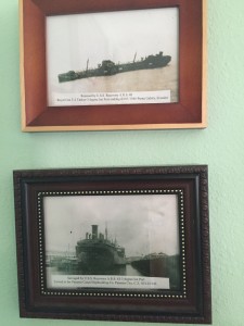 The top photo of the Royal Oak was snapped by Mike, from the mast of the USS Recovery.