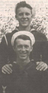 Richard Artley (top) and brother Daryle served together aboard the USS Oklahoma.