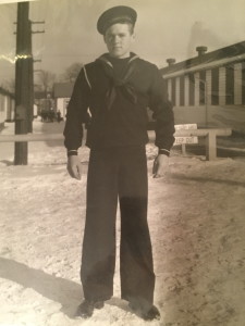 Russ at Great Lakes Naval Training Station in 1940. For more photos, visit the Hometown Heroes facebook page.
