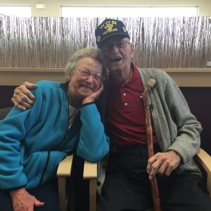 Pat and Leo Neubauer after nearly 66 years of marriage. For more photos visit the Hometown Heroes Facebook page.